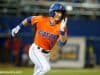 University of Florida third baseman Jonathan India runs to first base for a single against Florida State- Florida Gators baseball- 1280x852