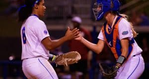 Florida Gators softball players Aleshia Ocasio and Aubree Munro in 2016- 1280x855