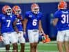 University of Florida cornerbacks Duke Dawson, Quincy Wilson and Jalen Tabor go through drills during spring camp- Florida Gators football- 1280x852