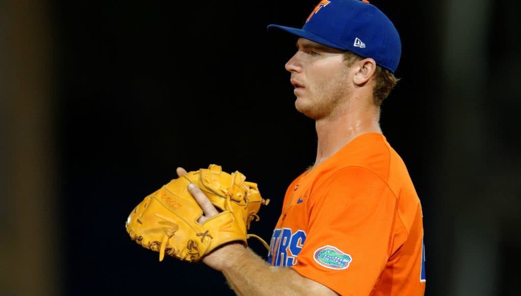 University of Florida first baseman Pete Alonso plays defense in a win over Florida State- Florida Gators baseball- 1280x852