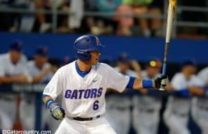 University of Florida freshman Jonathan India steps into the box against Vanderbilt at McKethan Stadium- Florida Gators baseball- 1280x852