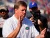 University of Florida head coach Jim McElwain leads his team through warmups before the Florida Gators game against the Georgia Bulldogs in 2015- Florida Gators football- 1280x852