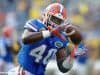 University of Florida linebacker Jarrad Davis catches a pass during warmups before the Buffalo Wild Wings Citrus Bowl vs. Michigan in 2016- Florida Gators football- 1280x852