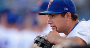 University of Florida outfielder Nick Horvath waits to take the field against the Vanderbilt Commodores- Florida Gators baseball-1280x852