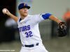 University of Florida pitcher Logan Shore delivers to the plate in a complete game victory at home against Vanderbilt- Florida Gators baseball- 1280x852