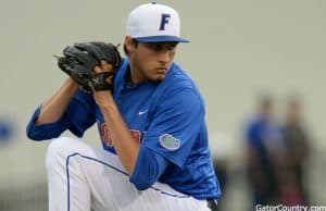 Florida Gators baseball pitcher Alex Faedo pitches against Georgia Tech- 1280x854