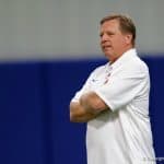 Florida Gators head coach Jim McElwain watches over Gators camp- 1280x853