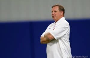 Florida Gators head coach Jim McElwain watches over Gators camp- 1280x853