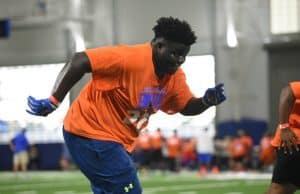 Florida Gators recruiting target Timaje Porter during football camp- 1280x853