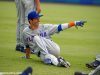 University of Florida shortstop Dalton Guthrie stretches before a Super Regional game against Florida State- Florida Gators baseball- 1280x852