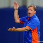 Florida Gators head coach Jim McElwain doing the Chomp during Friday Night Lights- 1280x853