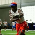 Running back Adarius Lemons goes through drills in the Florida Gators indoor practice facility at Friday Night Lights- Florida Gators recruiting- 1280x854