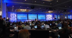 The ballroom at The Wynfrey Hotel in Hoover, Alabama where SEC Media Days are held- Florida Gators football- 1280x852