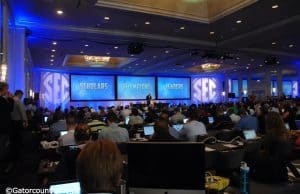The ballroom at The Wynfrey Hotel in Hoover, Alabama where SEC Media Days are held- Florida Gators football- 1280x852