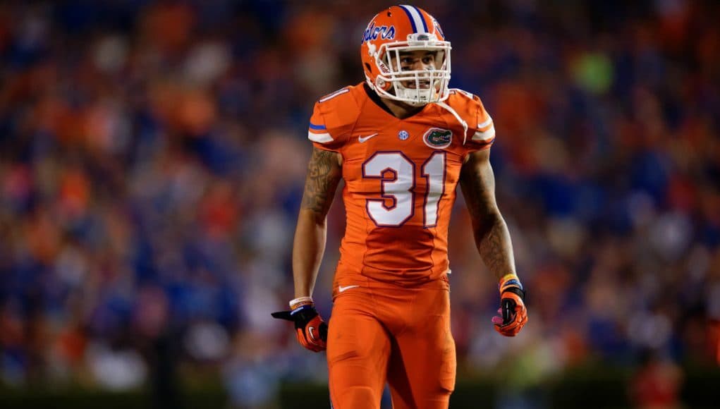 University of Florida cornerback Jalen Tabor lines up on defense in a win over Ole Miss at Ben Hill Griffin Stadium- Florida Gators football- 1280x852