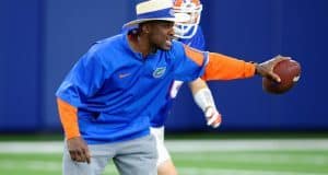 University of Florida defensive backs coach Torrian Gray coaches during spring football camp- Florida Gators football- 1280x852
