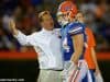 University of Florida head coach Jim McElwain jokes with senior linebacker Alex Anzalone during the Orange and Blue Debut- Florida Gators football- 1280x852