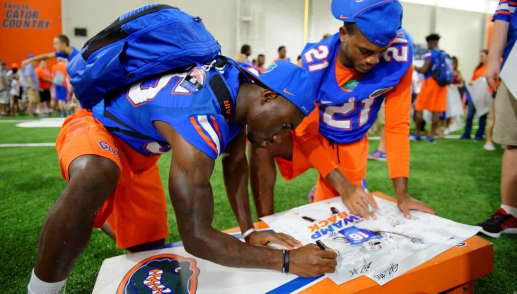 Florida Gators defensive back Joseph Putu at fan day- 1280x853