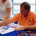 Florida Gators head coach Jim McElwain signs autographs at fan day- 1280x853