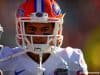 University of Florida cornerback Jalen Tabor warms up before a game at FSU in 2014- Florida Gators football- 1280x852