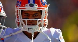 University of Florida cornerback Jalen Tabor warms up before a game at FSU in 2014- Florida Gators football- 1280x852