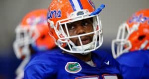 University of Florida defensive lineman Thomas Holley goes through a spring practice in 2016- Florida Gators football- 1280x852