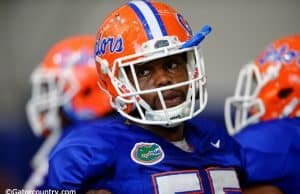 University of Florida defensive lineman Thomas Holley goes through a spring practice in 2016- Florida Gators football- 1280x852