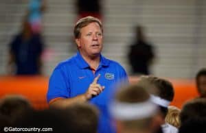 University of Florida head coach Jim McElwain talks to campers at the conclusion of Friday Night Lights- Florida Gators football- 1280x852