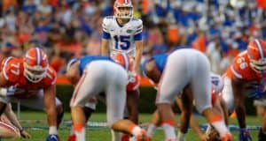 University of Florida kicker Eddy Pineiro lines up a field goal during the Orange and Blue Debut- Florida Gators football- 1280x852