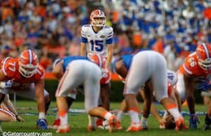 University of Florida kicker Eddy Pineiro lines up a field goal during the Orange and Blue Debut- Florida Gators football- 1280x852