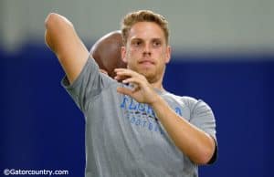 University of Florida quarterback Luke Del Rio throws a pass to a camper during Friday Night Lights- Florida Gators football- 1280x852