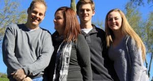 Mark Wilson with his wife Paulie and children at home in Arizona / Photo courtesy of Mark Wilson