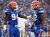 Florida Gators DE Jabari Zuniga warms up against UMass in 2016- 1280x855