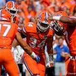 Florida Gators defense celebrates against Kentucky- 1280x853
