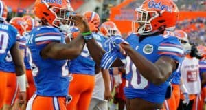 Florida Gators defensive backs Chaunce Gardner and Marcus Maye before North Texas - 1280x853