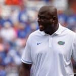 Florida Gators defensive line coach Chris Rumph during the Gators win over kentucky - GatorCountry photo taken by David Bowie