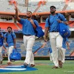 Florida Gators defensive lineman CeCe Jefferson during Gator Walk before North Texas - 1280x853