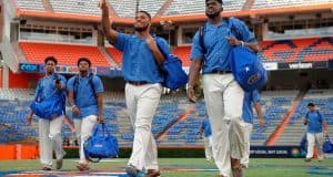 Florida Gators defensive lineman CeCe Jefferson during Gator Walk before North Texas - 1280x853