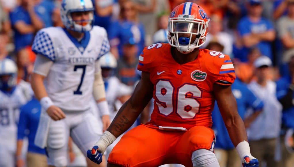 Florida Gators defensive lineman CeCe Jefferson makes a play against Kentucky- 1280x853