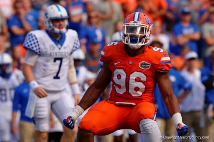 Florida Gators defensive lineman CeCe Jefferson makes a play against Kentucky- 1280x853