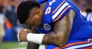 Florida Gators defensive tackle Khairi Clark before the UMass game- 1280x855