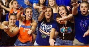 Florida Gators fans cheer for the Gators during the UMass game- 1280x855