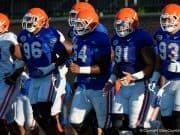 Florida Gators football team stretch before a fall practice - 1280x853