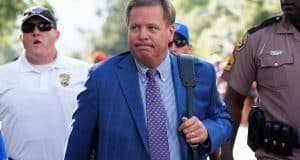 Florida Gators head coach Jim McElwain at Gator Walk for UMass-1280x855