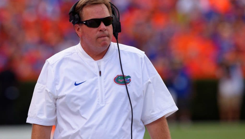 Florida Gators head coach Jim McElwain during the Kentucky game in 2016- 1280x853