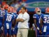 Florida Gators head coach Jim McElwain watches his team before the UMass game- 1280x853