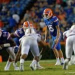 Florida Gators kicker Eddy Pineiro kicks against UMass- Florida Gators football- 1280x853
