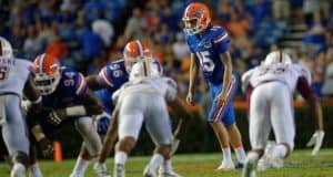 Florida Gators kicker Eddy Pineiro kicks against UMass- Florida Gators football- 1280x853