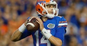 Florida Gators quarterback Luke Del Rio passes against UMass- 1280x853