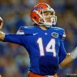 Florida Gators quarterback Luke Del Rio throws a pass against North Texas- 1280x853